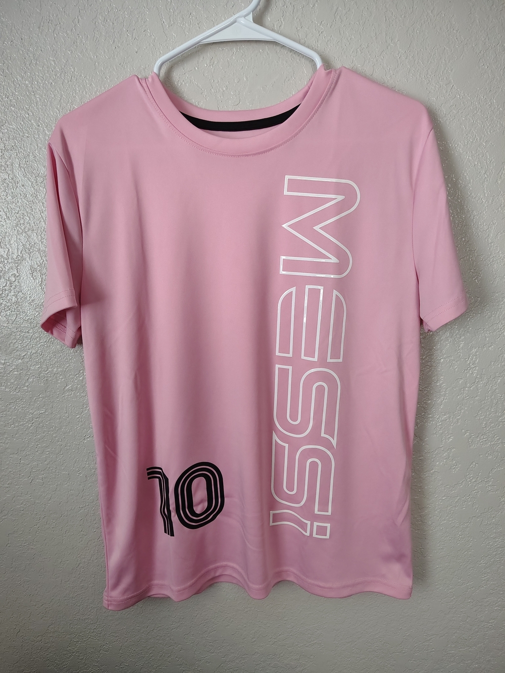 MESSI Kids' Short Sleeve Pink Soccer Tee